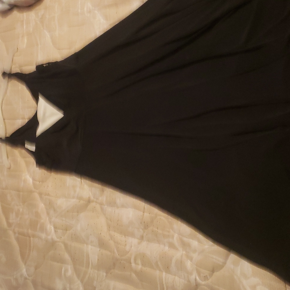 Mid length black dress